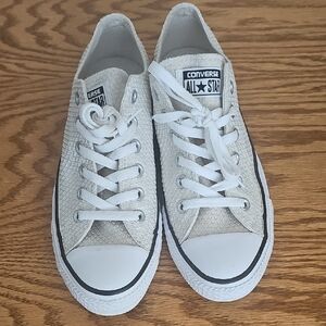 Converse All Star Textured Cream Sneakers